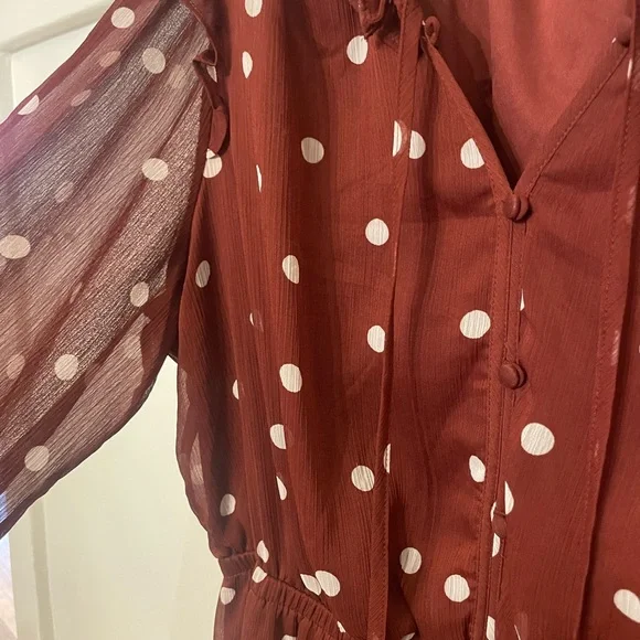 LC Lauren Conrad Burgundy Dress - Picture 2 of 5